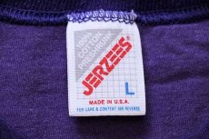 画像4: 90s USA製 JERZEES 無地 ノースリーブ コットンTシャツ 紫 L (4)