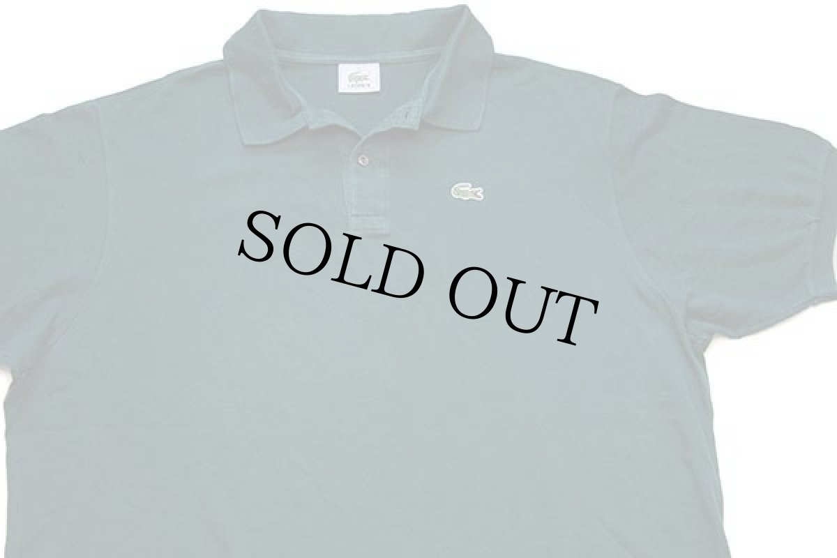 画像3: 80s LACOSTEラコステ ワンポイント コットン 鹿の子 ポロシャツ 深緑 8 (3)