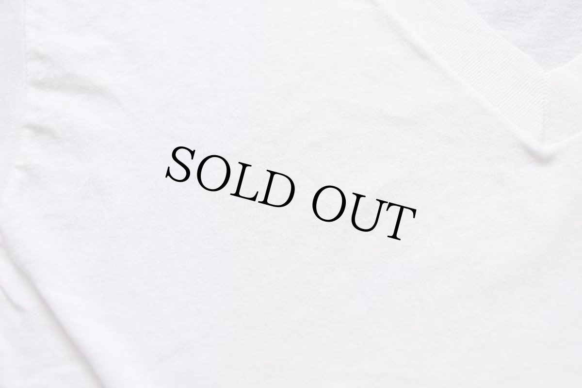 画像6: デッドストック★80s USA製 Christopher Hart 無地 Vネック コットンTシャツ 白 2X (6)