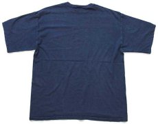 画像3: 90s USA製 DISCUS 無地 レイヤード コットンTシャツ 紺×杢グレー XL (3)