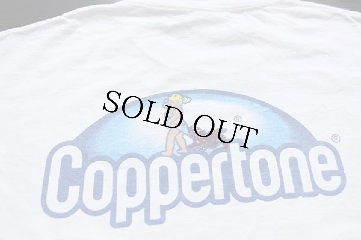 画像4: 00s Coppertoneコパトーン ロゴ 両面プリント コットンTシャツ 白 L (4)