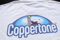 画像4: 00s Coppertoneコパトーン ロゴ 両面プリント コットンTシャツ 白 L (4)