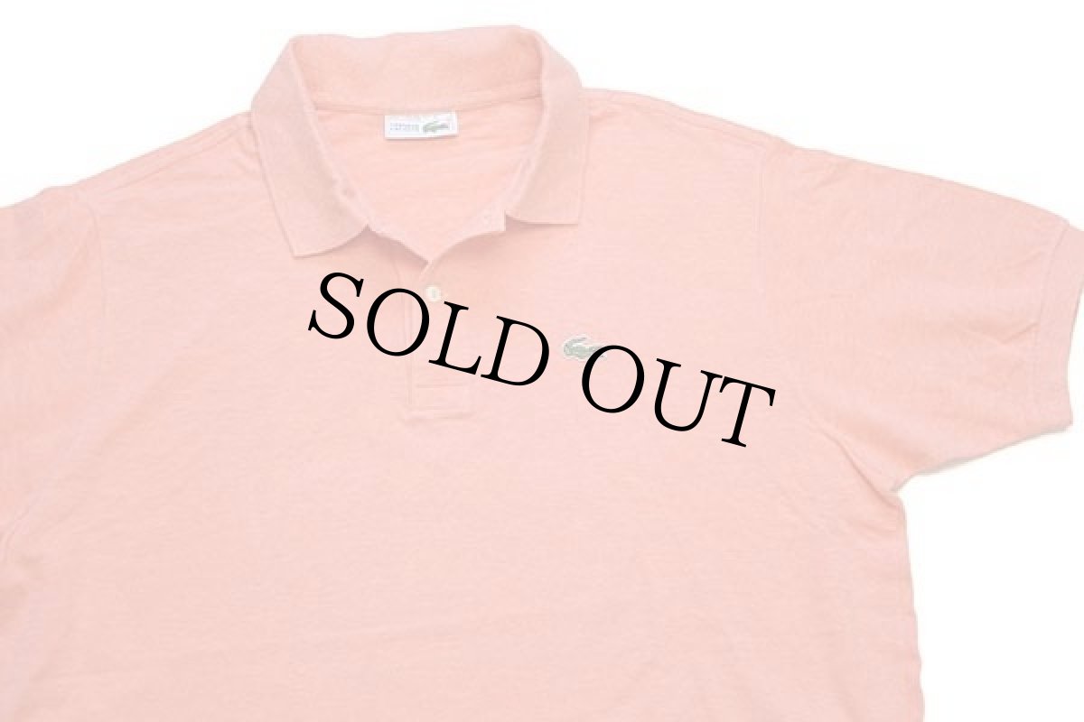 画像3: 70s フランス製 CHEMISE LACOSTEラコステ ワンポイント コットン 鹿の子 ポロシャツ 杢オレンジ 8 (3)