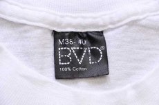 画像4: 80s USA製 BVD 無地 コットンTシャツ 白 M★A (4)