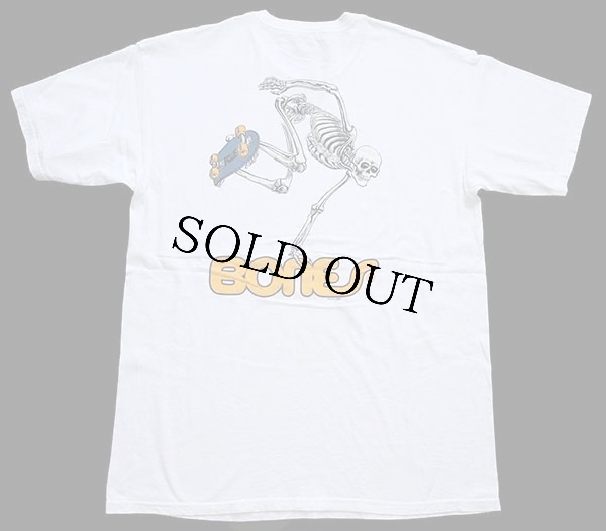 画像3: 00s POWELL PERALTA パウエル ペラルタ BONES スカル スケートボード 両面プリント コットンTシャツ 白 L (3)