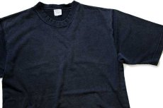 画像1: USA製 CAMBERキャンバー 無地 ヘビー コットンTシャツ 黒 L (1)