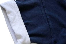 画像5: 90s USA製 DISCUS 無地 レイヤード コットンTシャツ 紺×杢グレー XL (5)