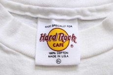 画像4: 90s USA製 Hard Rock Cafe ハードロック カフェ Miller ROCK'n'ROLL コットンTシャツ 生成り XL (4)