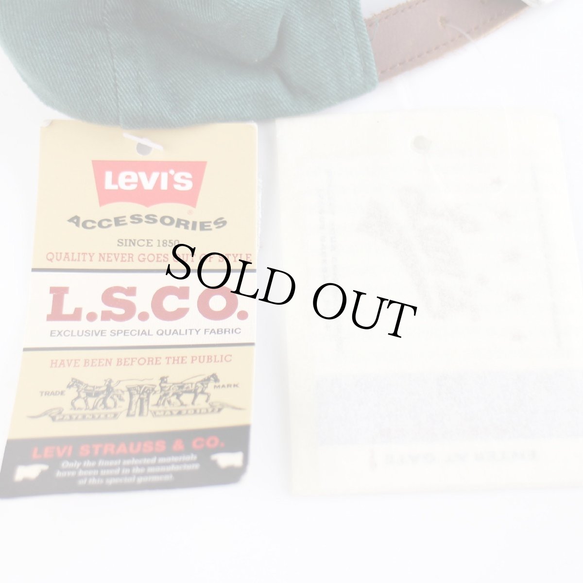 画像5: デッドストック★Levi'sリーバイス ロゴ刺繍 コットンキャップ グリーン (5)