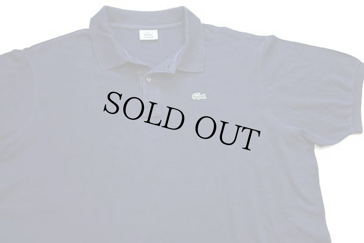 画像3: 80s LACOSTEラコステ ワンポイント コットン 鹿の子 ポロシャツ 紺 8 (3)