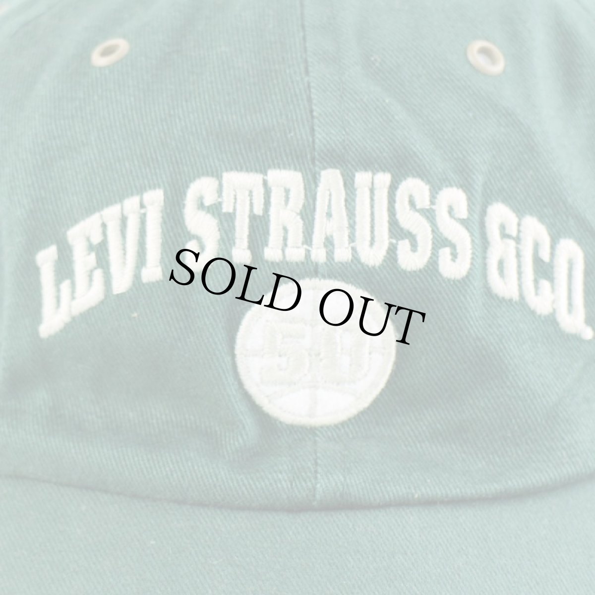 画像4: デッドストック★Levi'sリーバイス ロゴ刺繍 コットンキャップ グリーン (4)