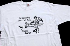 画像1: 00s USA製 Community Martial Arts of Western New York コットンTシャツ 白 XL (1)