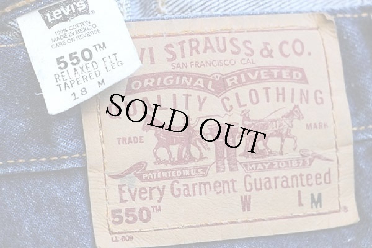 画像6: 00s メキシコ製 Levi'sリーバイス 550 デニムパンツ 18 M (6)