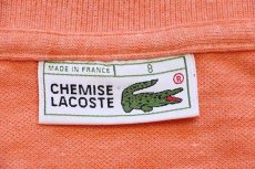 画像4: 70s フランス製 CHEMISE LACOSTEラコステ ワンポイント コットン 鹿の子 ポロシャツ 杢オレンジ 8 (4)
