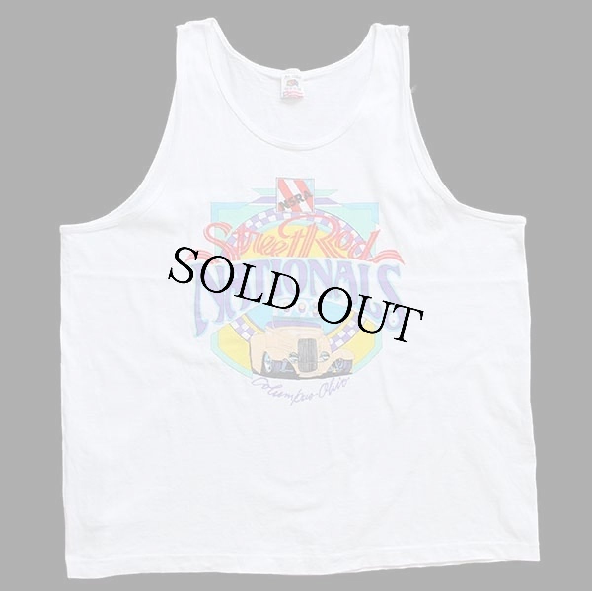 画像2: 90s USA製 NSRA Street Rod NATIONALS HOTROD コットン タンクトップ 白 XL (2)