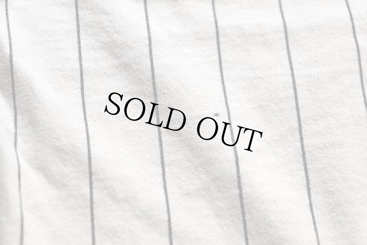 画像6: 90s USA製 ツートン ストライプ B.C. 13 ナンバリング コットン ベースボールTシャツ 生成り×黒 L (6)