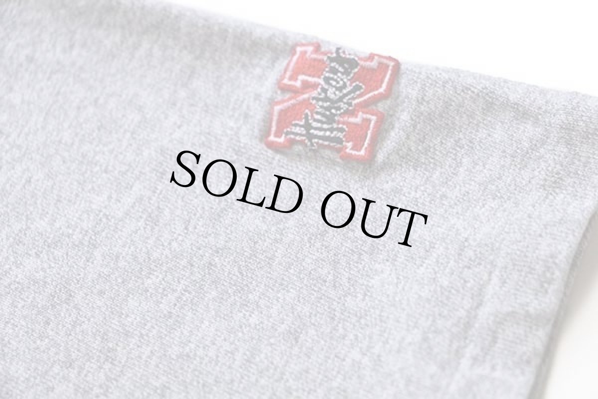 画像6: 90s USA製 The Cotton Exchange NEBRASKA パッチ付き ひび割れプリント Tシャツ 杢グレー XL (6)