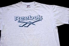 画像1: 90s USA製 Reebokリーボック ロゴ コットンTシャツ 杢グレー XL (1)