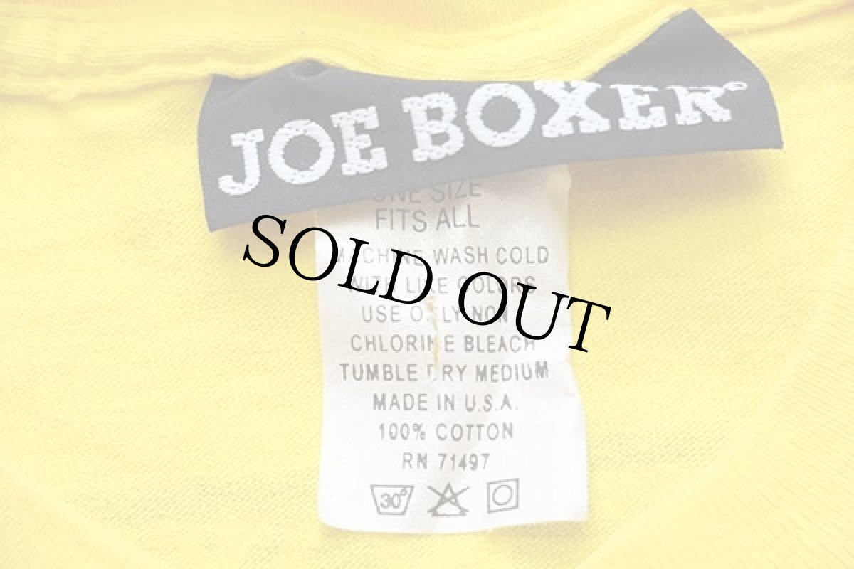 画像4: 90s USA製 JOE BOXER スマイル コットンTシャツ 黄 (4)