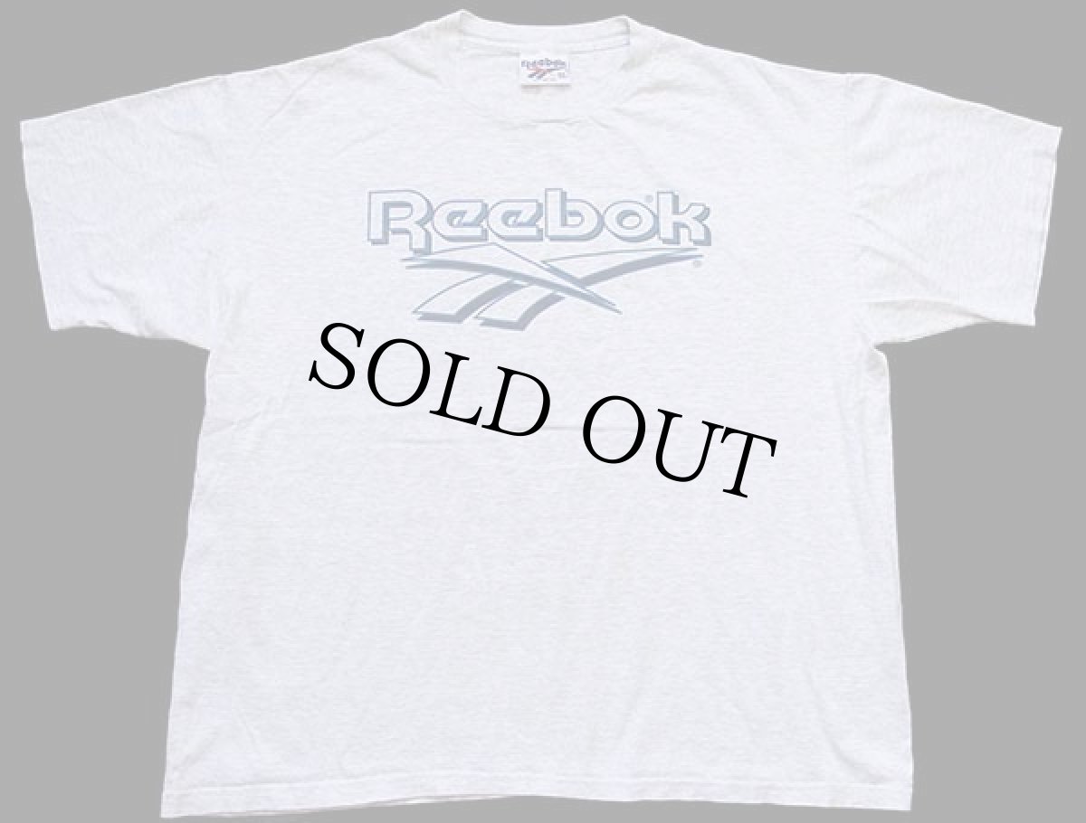 画像2: 90s USA製 Reebokリーボック ロゴ コットンTシャツ 杢グレー XL (2)