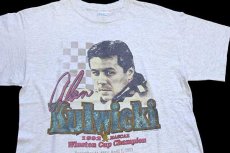 画像1: 90s USA製 1992 NASCAR Winston Cup Champion Alan Kulwicki コットンTシャツ 杢ライトグレー L (1)