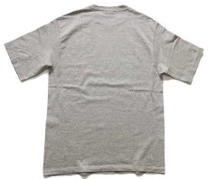 画像3: 90s USA製 L.L.Bean ロゴ アート コットンTシャツ 杢グレーベージュ M (3)