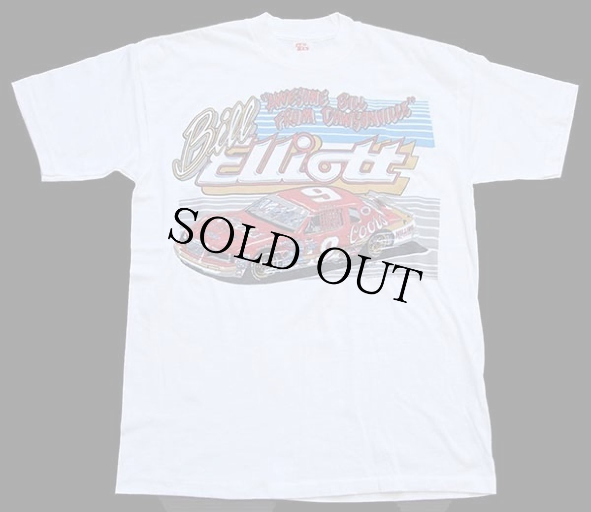 画像2: 80s USA製 NASCAR Bill Elliott AWESOME BILL FROM DAWSONVILLE Tシャツ 白 L (2)