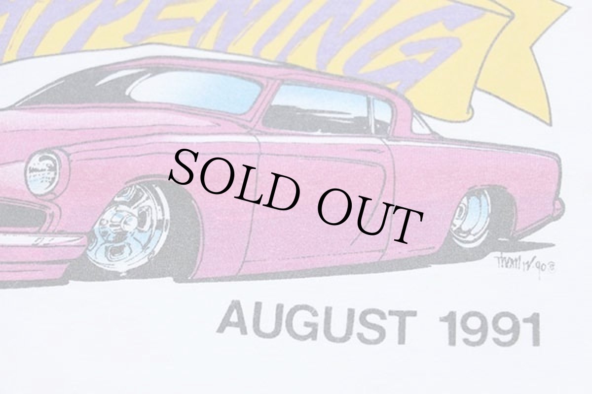 画像5: 90s USA製 Hanes GOODGUYS INDY HOTROD HAPPENING 両面プリント コットンTシャツ 白 XL (5)