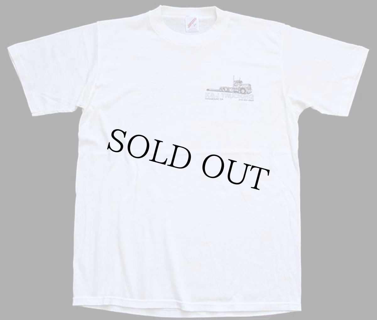 画像2: 80s USA製 K&J TRUCKING コンボイ トラック Tシャツ 白 L (2)
