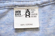 画像4: 90s イタリア製 チェゲバラ 楽譜 コットンTシャツ 杢ブルー (4)