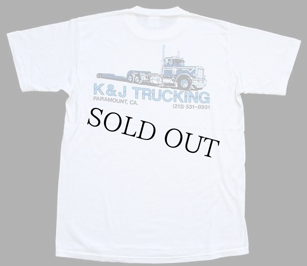 画像3: 80s USA製 K&J TRUCKING コンボイ トラック Tシャツ 白 L (3)