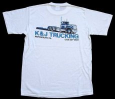 画像3: 80s USA製 K&J TRUCKING コンボイ トラック Tシャツ 白 L (3)