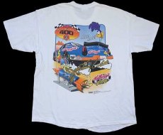 画像3: 00s Hanes NASCAR TERRY LABONTE LOONEY TUNES ロードランナー 両面プリント コットンTシャツ 白 XL (3)