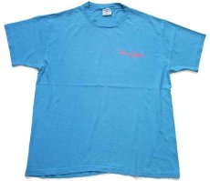 画像2: 90s USA製 Panama Jack パナマジャック オウム コットンTシャツ 水色 XL (2)