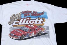 画像1: 80s USA製 NASCAR Bill Elliott AWESOME BILL FROM DAWSONVILLE Tシャツ 白 L (1)