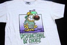 画像1: 90s USA製 Leeリー MOTHER GOOSE & GRIMM DYSFUNCTIONAL BY CHOICE コットンTシャツ 白 L (1)