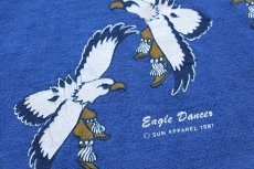 画像5: 80s USA製 Hanes Eagle Dancer コットンTシャツ 青 L (5)