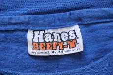 画像4: 80s USA製 Hanes Eagle Dancer コットンTシャツ 青 L (4)