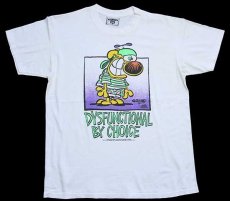 画像2: 90s USA製 Leeリー MOTHER GOOSE & GRIMM DYSFUNCTIONAL BY CHOICE コットンTシャツ 白 L (2)