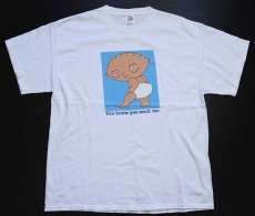 画像2: 00s FOX Family Guy You know you want me. ファミリーガイ グリフィン コットンTシャツ 白 L (2)