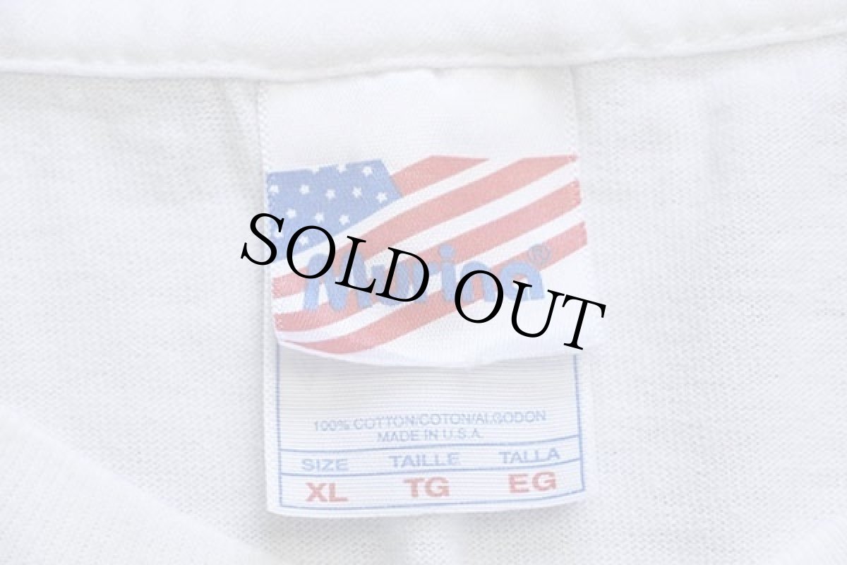 画像4: USA製 PROPERTY OF U.S.NAVY ひび割れプリント コットンTシャツ 白 XL (4)