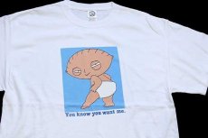 画像1: 00s FOX Family Guy You know you want me. ファミリーガイ グリフィン コットンTシャツ 白 L (1)