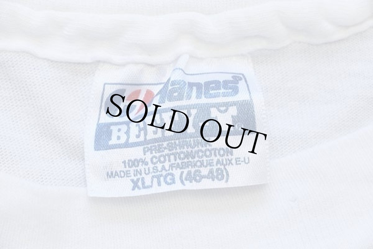 画像4: 90s USA製 Hanes ハチドリ アート コットンTシャツ 白 XL (4)