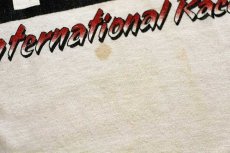 画像6: 80s USA製 National Muffler Mobile International Raceway チェッカーフラッグ Tシャツ ベージュ L (6)