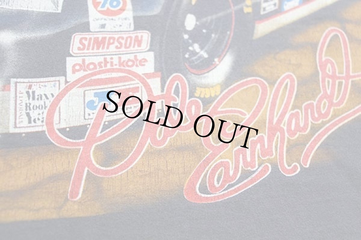 画像5: 90s NASCAR 700 CHARGING HORSES Dale Earnhardt 全面プリント コットンTシャツ カスタム 炭黒 (5)