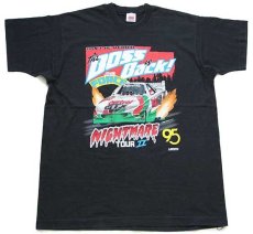 画像2: 90s USA製 The Boss is Back! JOHN FORCE NIGHTMARE TOUR 2 ドラッグレース 両面プリント コットンTシャツ 黒 XL (2)