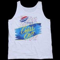 画像2: 90s PEPSI ペプシ コーラ SUMMER CHILL OUT コットン タンクトップ 白 XL (2)