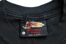画像6: 00s HONDA Racing ホンダ ウッディー ウッドペッカー コットンTシャツ 黒 ボロ L (6)