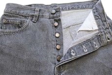 画像3: 80s USA製 Levi'sリーバイス 501 カットオフ 先染め ブラックデニム ショートパンツ w30★ショーツ (3)