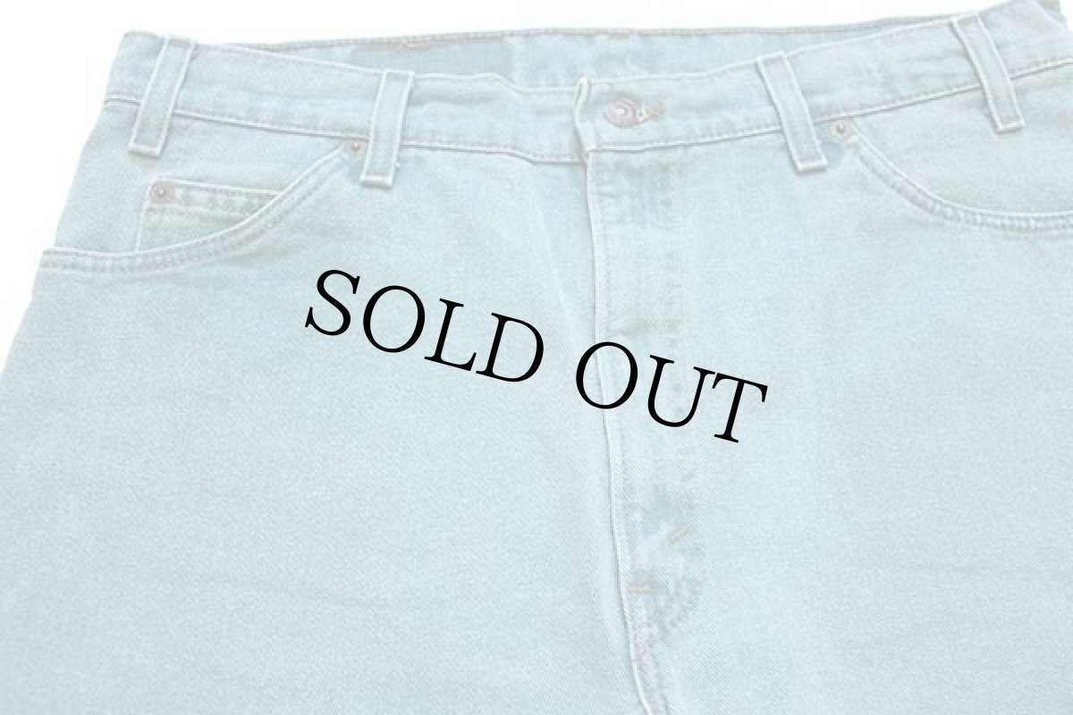 画像3: 90s USA製 Levi'sリーバイス 550 カラーデニム ショートパンツ 薄緑 w36★ショーツ (3)